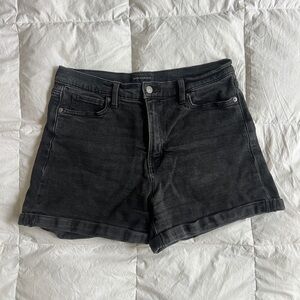 Banana Republic Black Jean Shorts High-Waisted Fitted